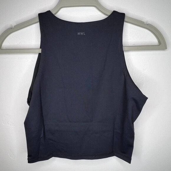 Madewell MWL Womens Form Racerback Crop Top Small Athletic Black Tank NWT - Picture 9 of 10